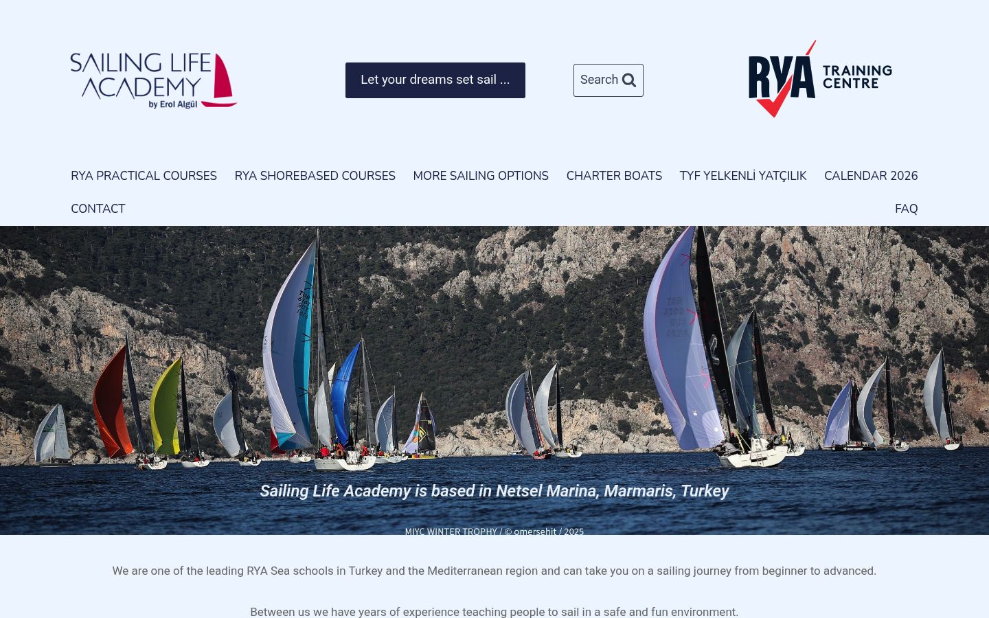 Sailing Life Academy homepage